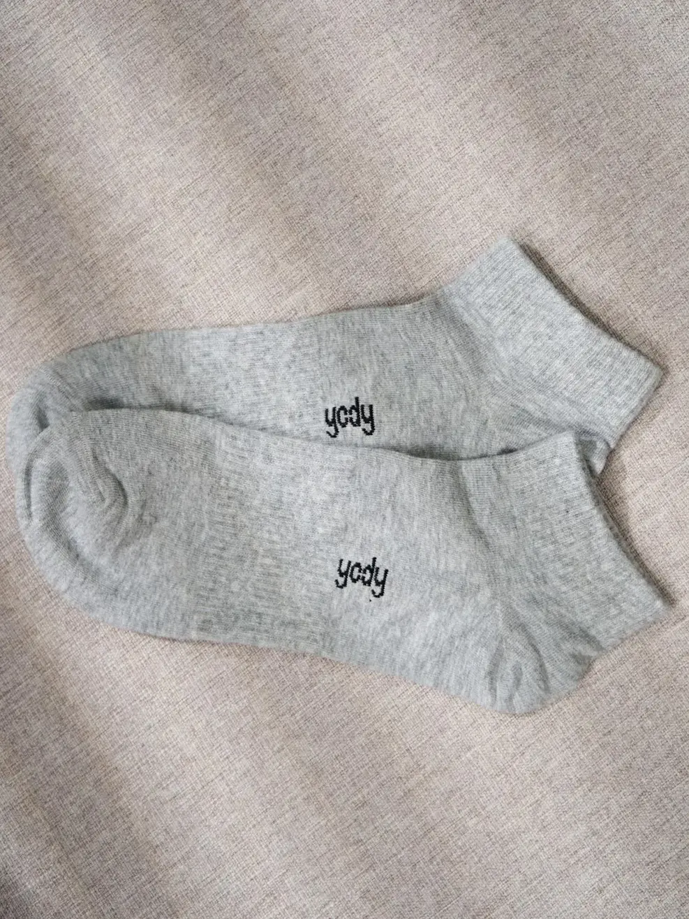 Tất Nam Yody Cơ Bản Cổ Bo Khang Test - 	Ghi Lé Đen - 0