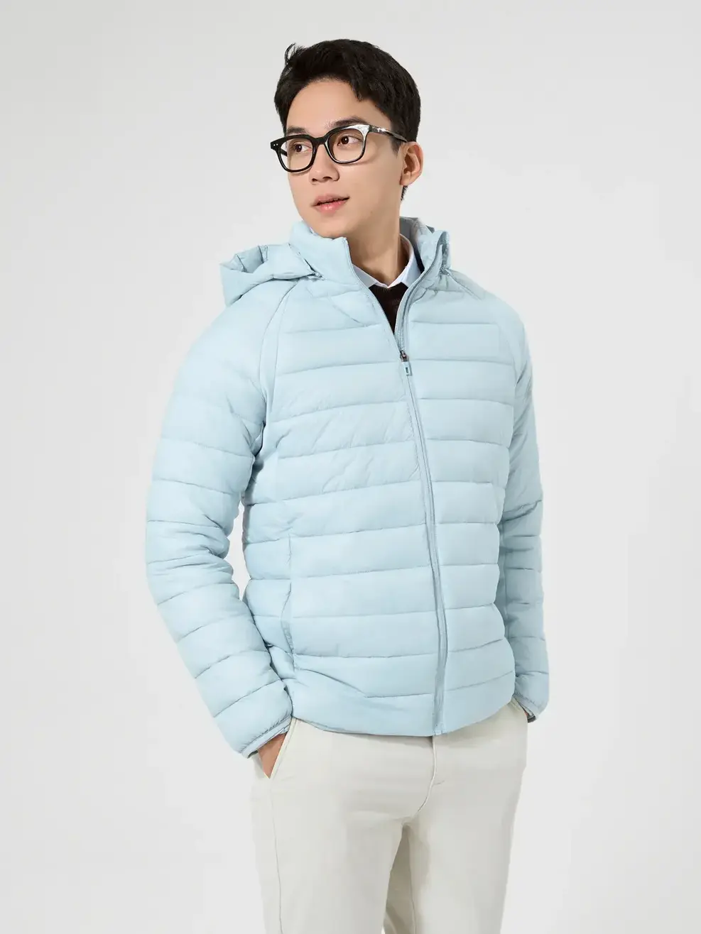 Áo polo nam mắt chim Solid bo cotton - Xanh coban - M