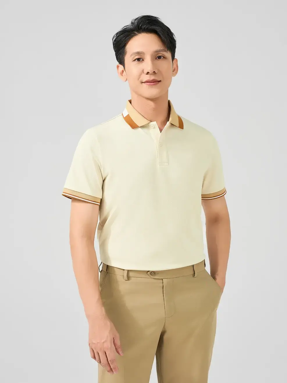 Sơ Mi Tay Dài Nam Nano Kẻ Khang Test  - BE SÁNG  - 0